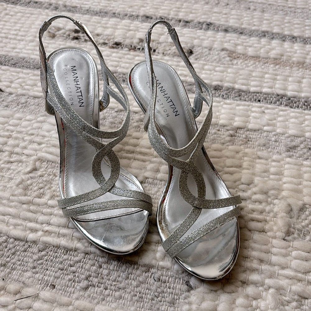 Silver Manhattan Collection heels
